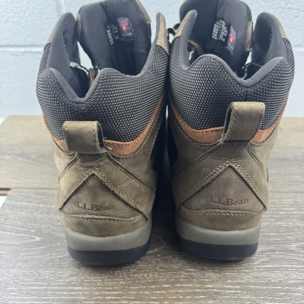 LL Bean Boots Mens Brown Suede Size 13 M Arctic Grip Hiking Primaloft Waterproof